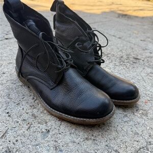 Silent D black leather Chug boots